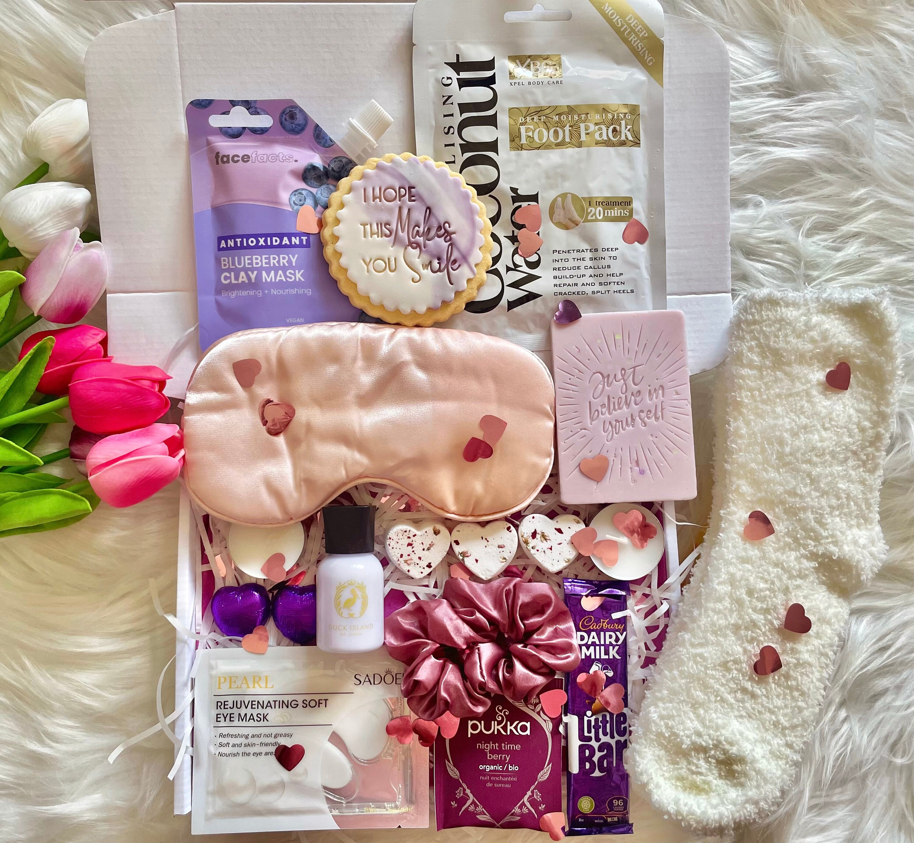 BIRTHDAY Pink Gift for Women, Gifts for Her, Thinking of You, Get Well  Soon, Home Spa Day Kit, Self Care Package 