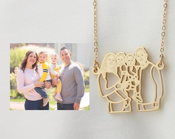 Custom Photo Necklace,Personalized Picture Necklace Jewelry,Memorial Gift for Mother Family