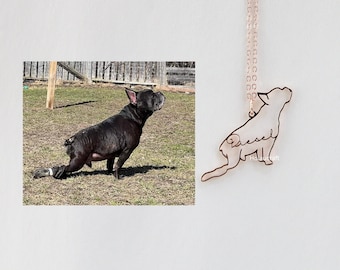 Custom Dog Silhouette Outline Picture Necklace, Dog Pet Photo Necklace Jewelry, Dog Breed Silhouette Necklace, Pet Memorial Gift for her