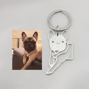 Custom Pet Keychain,Personalized Photo Memorial Dog Keyring,Pet Lover Gift