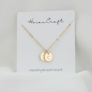 Personalisierte Geburt Blume Disc Halskette, Monat Anfang Charm Halskette, Halskette Schmuck, Weihnachten Brautjungfer Geschenk für Hochzeit / Mutter Bild 2