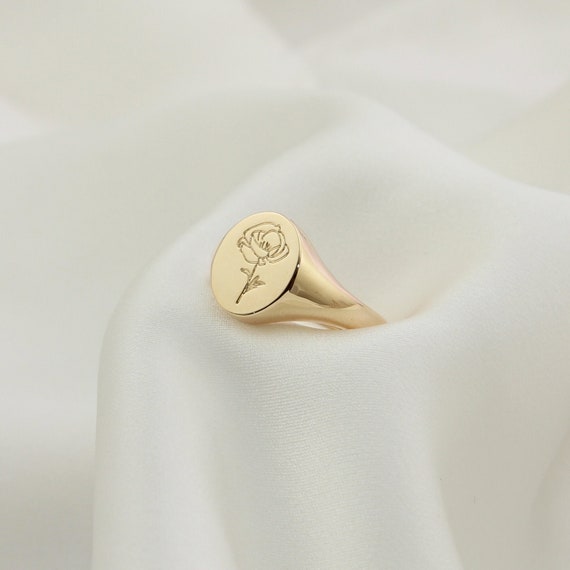 Signet cheap ring flower