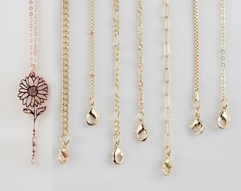 Personalized Bridesmaid gift,Dainty Necklace with Birth Flower with Box Chain,Custom Name Necklace Jewelry for Women,Gift for Mom 18“ Chain