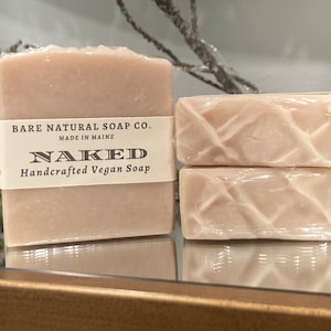 Naked Bar Unscented Face & Body Soap Bar Shea Butter Soap No Fragrance Natural Plant-Based Bar Soap Unscented Soap image 3