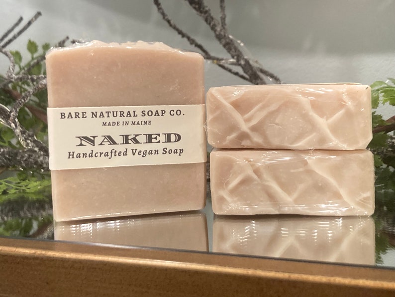 Naked Bar Unscented Face & Body Soap Bar Shea Butter Soap No Fragrance Natural Plant-Based Bar Soap Unscented Soap image 3