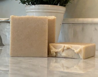 Naked Oatmeal Bar | Unscented Face & Body Soap Bar | Shea Butter Soap | No Fragrance Natural Plant-Based Bar Soap | Unscented Soap