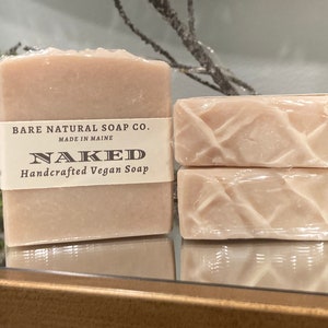 Naked Bar Unscented Face & Body Soap Bar Shea Butter Soap No Fragrance Natural Plant-Based Bar Soap Unscented Soap image 2