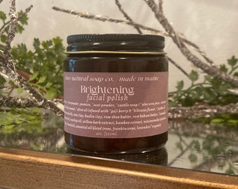 Brightening Facial Polish | Plant-Based Natural Facial Exfoliator | Vegan Rice Powder Facial Polish | Hydrating Facial Polish Face Scrub