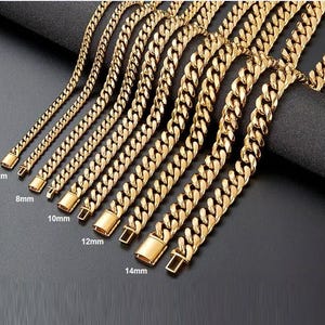 Miami Cuban Silver Chain Necklace For Men 925 Sterling Silver Cuban Necklace For Men Curb Link  Style Handmade Solid Silver Chain For Men