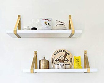 gold floating shelf etsy cream shelving unit
