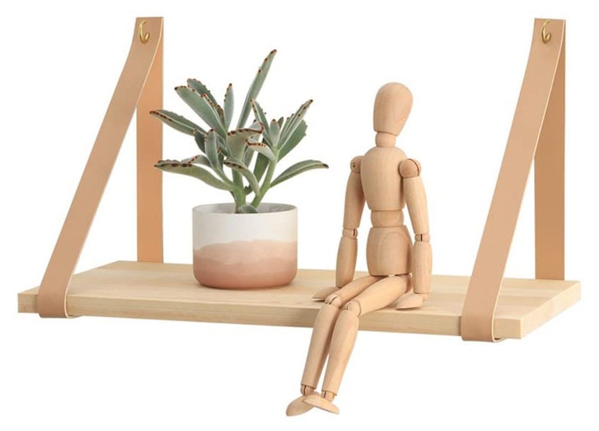 Set of 2 Wall Hanging Wood Shelves Shelving Shelf Rustic Etsy