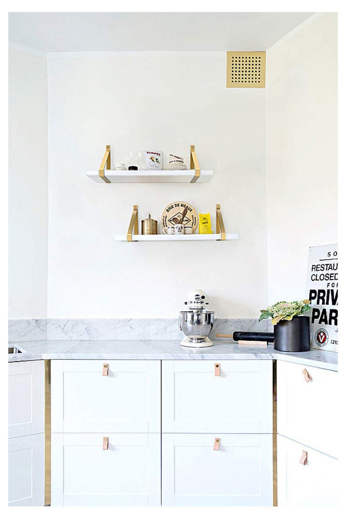 Set of 2 White Gold Wooden Wall Hanging Floating Shelves Etsy