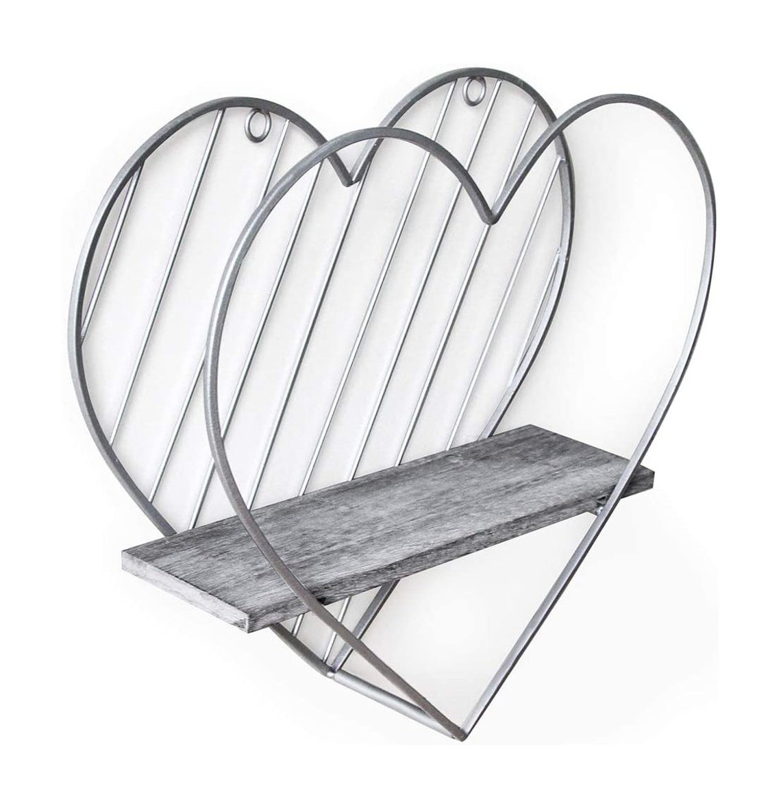Wall Hanging Metal Heart Shelf Shelves Shelving Mounted Metal Etsy