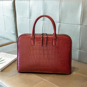 Luxury Women Briefcase Genuine Leather Handbag Office Bag | Etsy UK