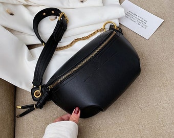 Women Waist Bag Cross Body Bag Bum Bag Fanny Pack Shoulder Bag Phone Pack Hip Belt Bag PU Leather Bag