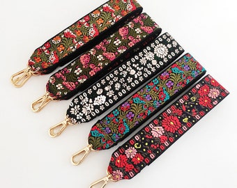 Shoulder Bag Strap| Wide Strap| Colourful Bag Strap| Fabric Bag Strap| Camera Bag Strap| Detachable Gold Hardware Fashion Handbag Strap