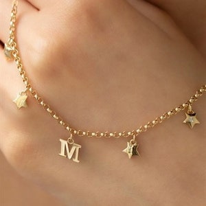Collar de oro de letras - Collar de cadena de oro - Collar de letras - joyería personalizada - Regalos especiales - Collar de letras de oro - Regalo para ella