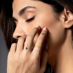 Colorful 14K Gold Ring - Gold Ring - Gift For Her - Everyday Jewelry - Merry Chirstmas - Minimalist ring - Colorful Promise ring