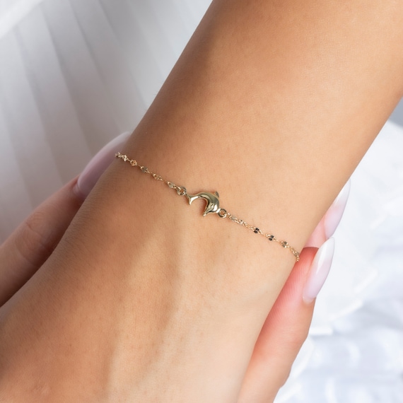 Gold dolphin shop bracelet