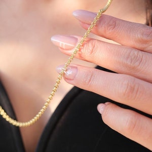 Men Gold Chain- Real 14k gold cable chain Necklace- Thickness:2 MM-50 cm 19 inch-55 cm 21 inch-60 cm 23 inch-65 cm 25 inch
