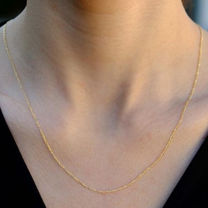 Dainty Bracelet Figaro Chain Necklace • Figaro, Box, Herringbone, Rope Chain Necklacein Gold & Silver • Bridesmaid Gifts