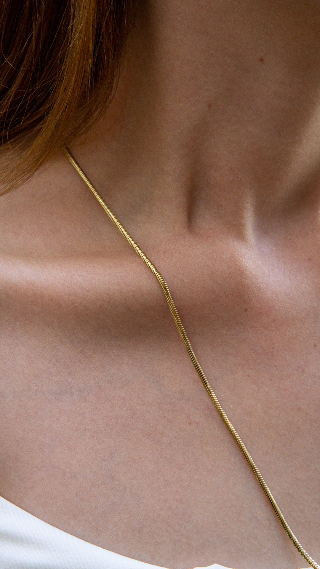 Large Snake Necklace in Gold-Tone