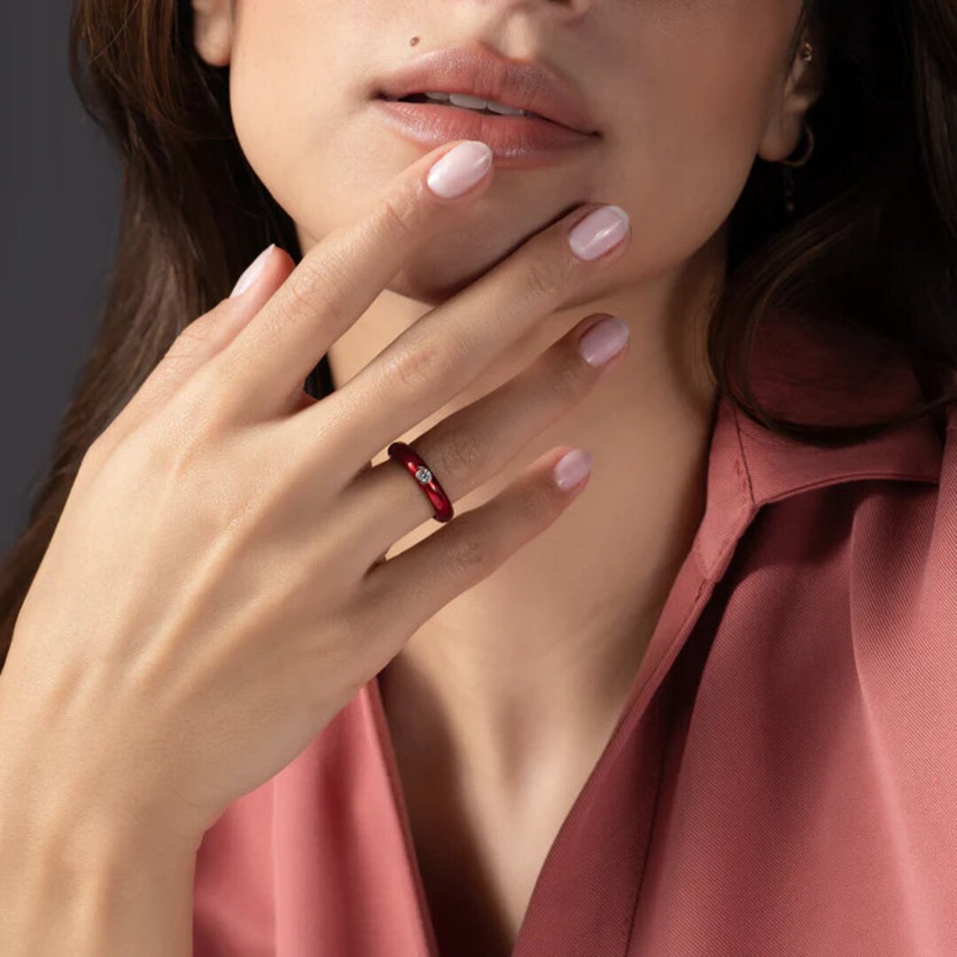 Anello di fidanzamento con moissanite Anello di fidanzamento vintage