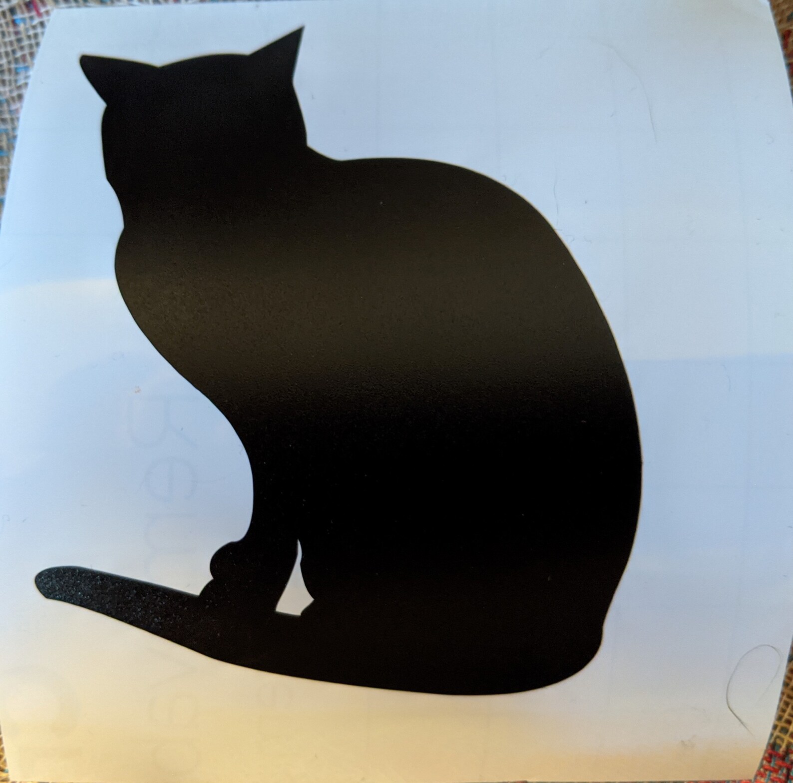 Black Cat Vinyl Decal Etsy