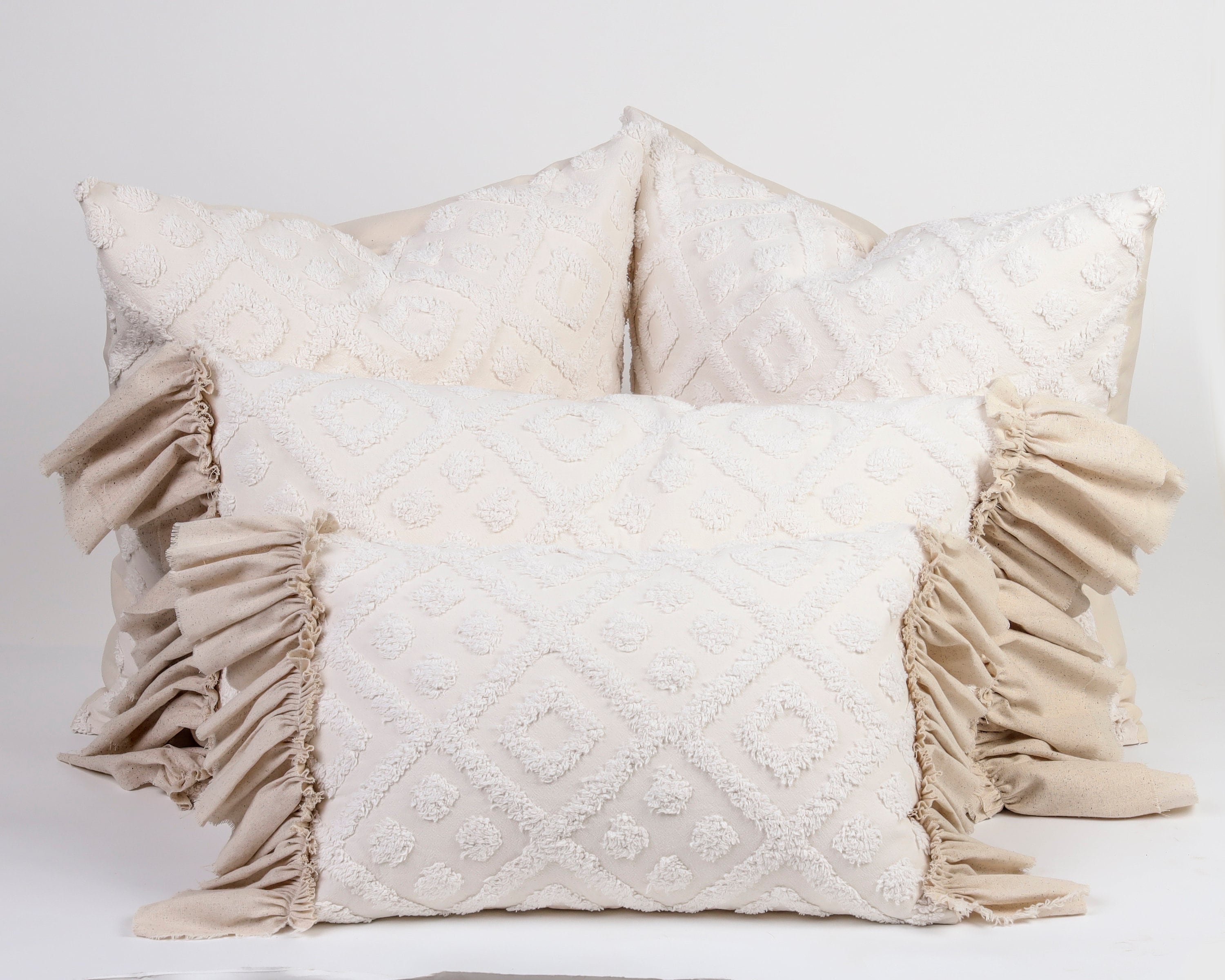 Diamond Chenille Euro Sham Euro Pillow Sham Vintage Chenille Etsy