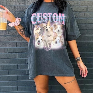 Comfort Colors Custom Bootleg Rap Pet Shirt, Custom Pet, Custom Retro Graphic 90s Tshirt, Dog Bootleg Shirt, Your Own Bootleg Your Design