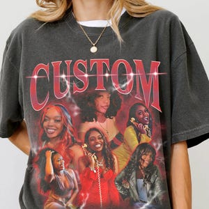 Custom Graphic Photo Vintage Washed Shirt, Family Bootleg Graphic Shirt, Personalize Bootleg Custom, Bachelor Party, Graduation Gift Idea