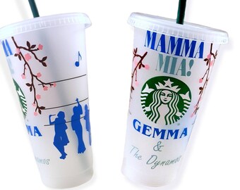 Mamma Mia & The Dynamos Starbucks Cup/ Starbucks cup/ mamma mia / iced coffee / gifts for her / Hen Party / Bridal