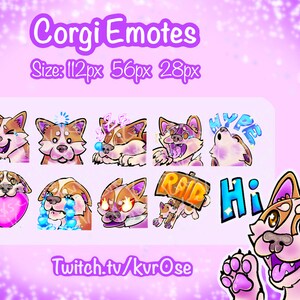 Leuke Corgi Dog Twitch-emotes