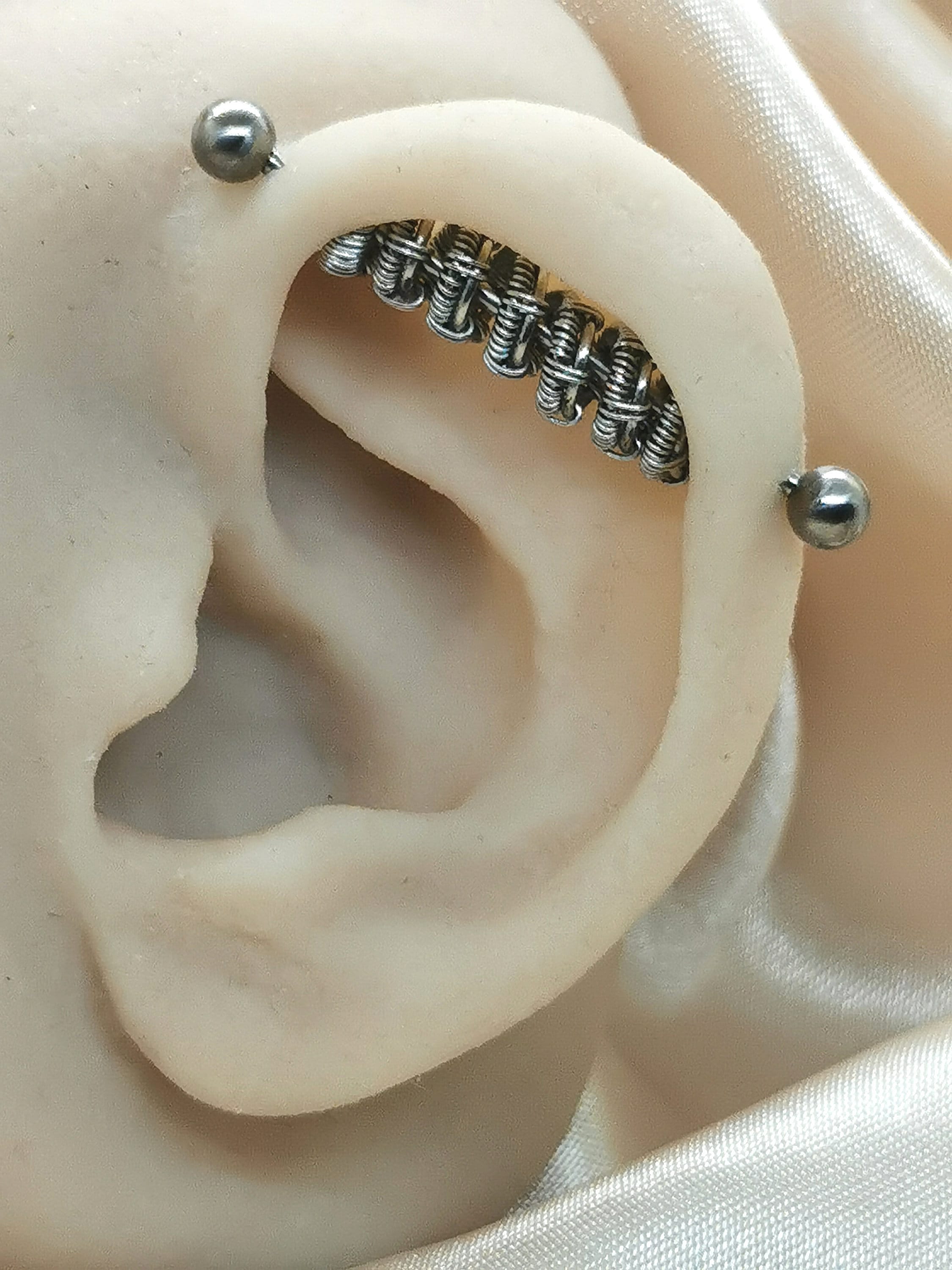 Edgy Coil Wrapped Barbell Jewelry
