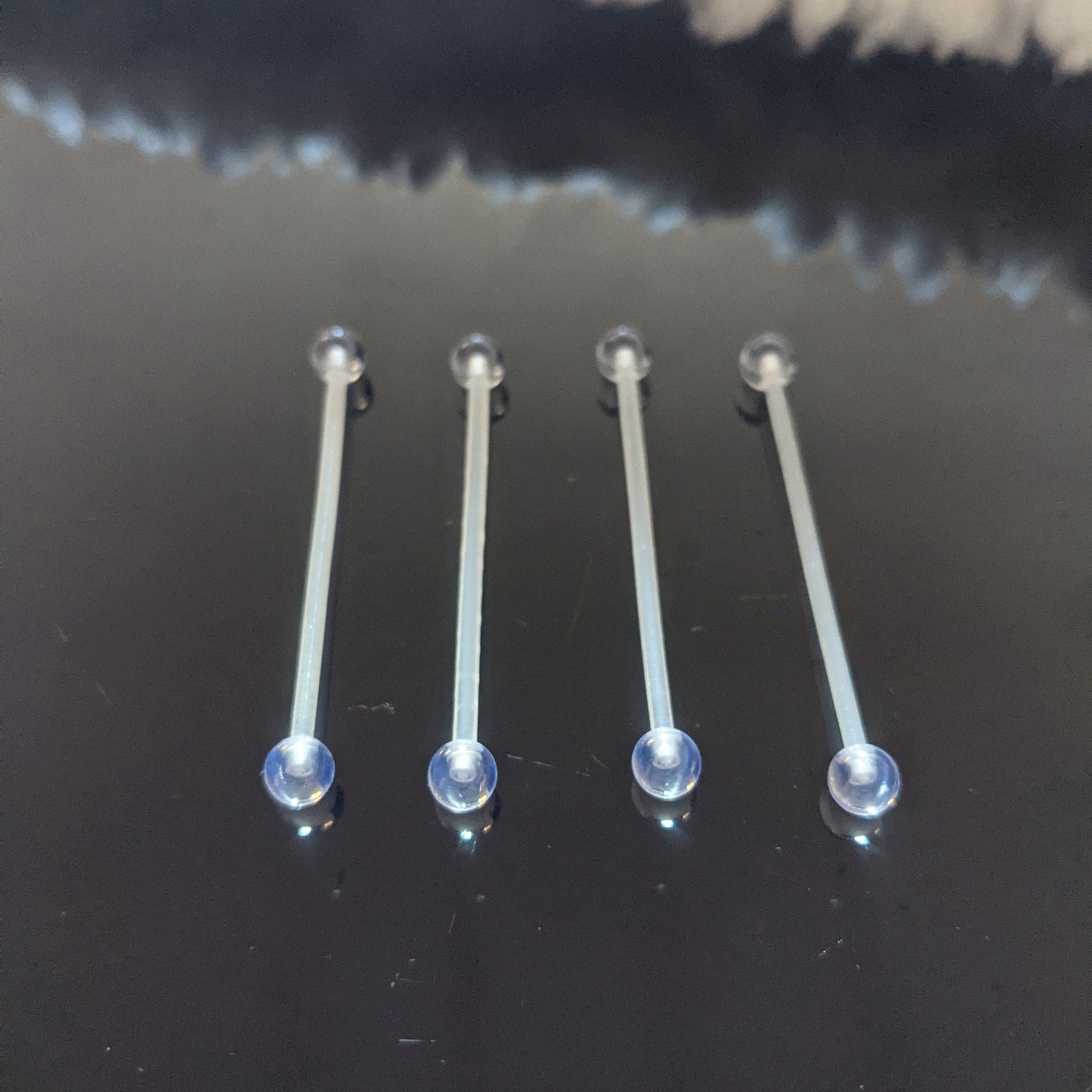 Industrial Barbell Plastic Acrylic Retainer bioflex 14 Gauge Etsy