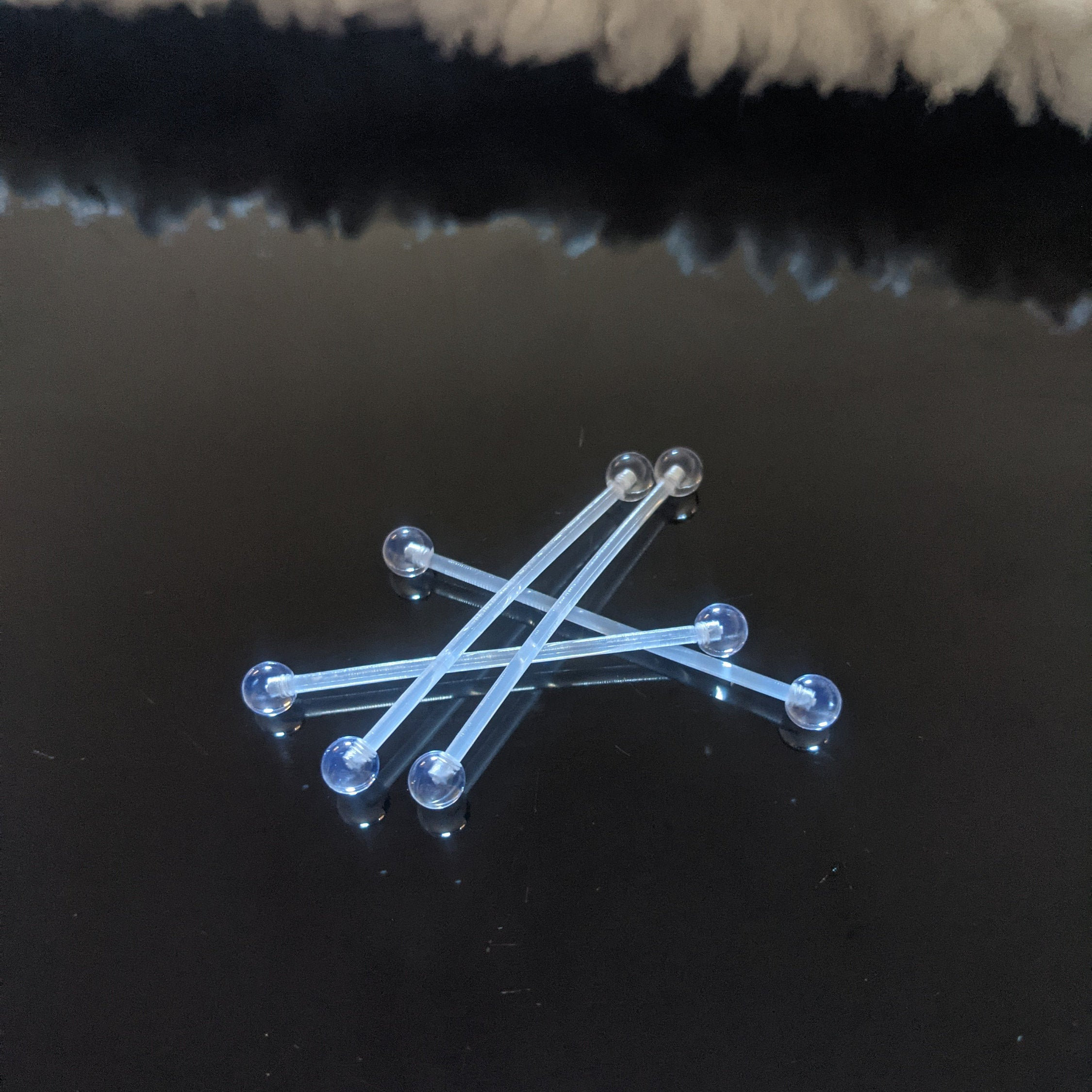 Industrial Barbell Plastic Acrylic Retainer bioflex 14 Gauge Etsy