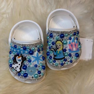 Crocs brillantes hechos a mano y diseñados a medida - Para bebés, niños pequeños y niños mayores. imagen 10