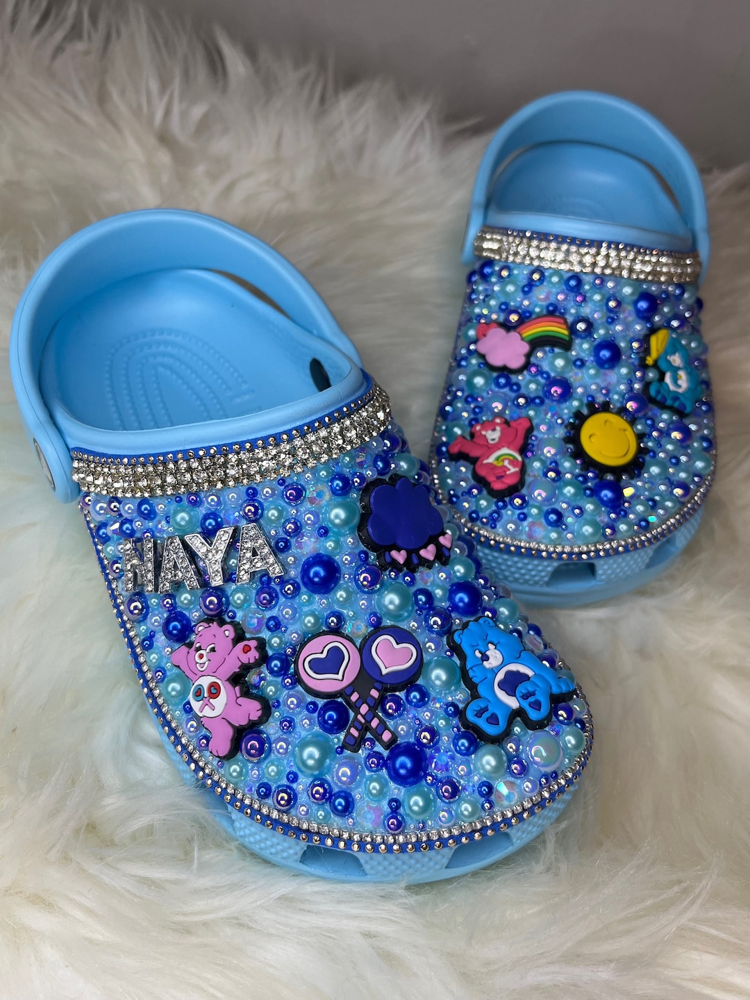 Custom Designed Bling Crocs Big Kids and Toddlers Etsy