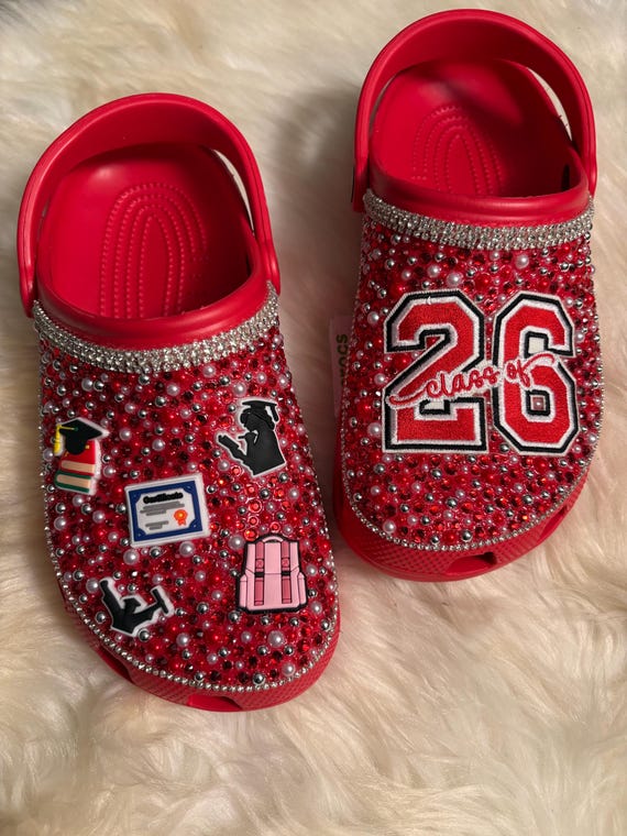 Womens Custom Designed Bling Crocs - Etsy display picture 1