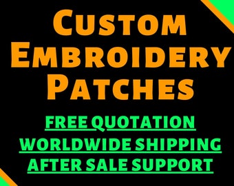 Custom Embroidered Patches: Iron-On or Sew-On - Minimum 20