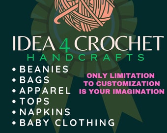 Customize Crochet,Customize Knitting,Baby Crochet,Bags Crochet,Teen Apparel,Knitted Caps,Plushies,Flutter Bags,Knitted Bags,Napkins,Hankies