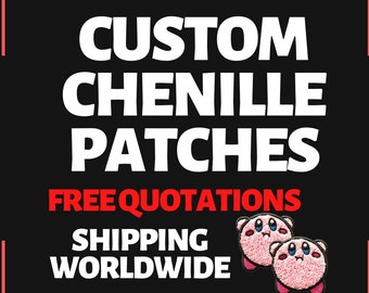 Custom Chenille Patch: Varsity Letterman Jacket, Iron-On or Sew-On
