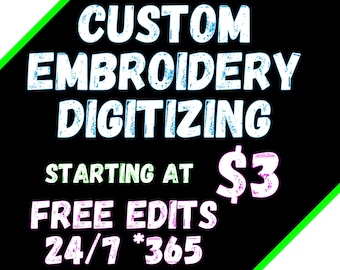 Custom Embroidery Digitizing Service | Logo to PES, DST, JEF & More | Fast Turnaround for Embroidery Machines , Machine Embroidery Sewing