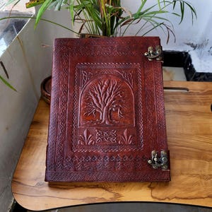 Large Leather Tree of Life Journal: 600 Page Sketchbook Grimoire