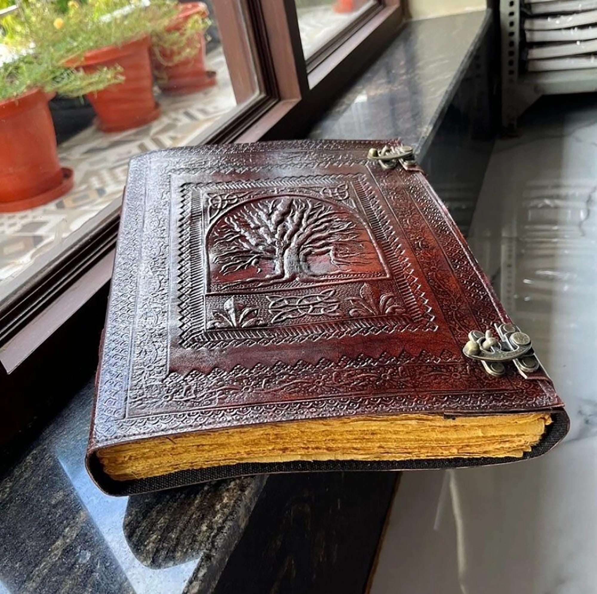 Embossed Tree of Life Leather Journal: Handmade Writing Notebook - Etsy