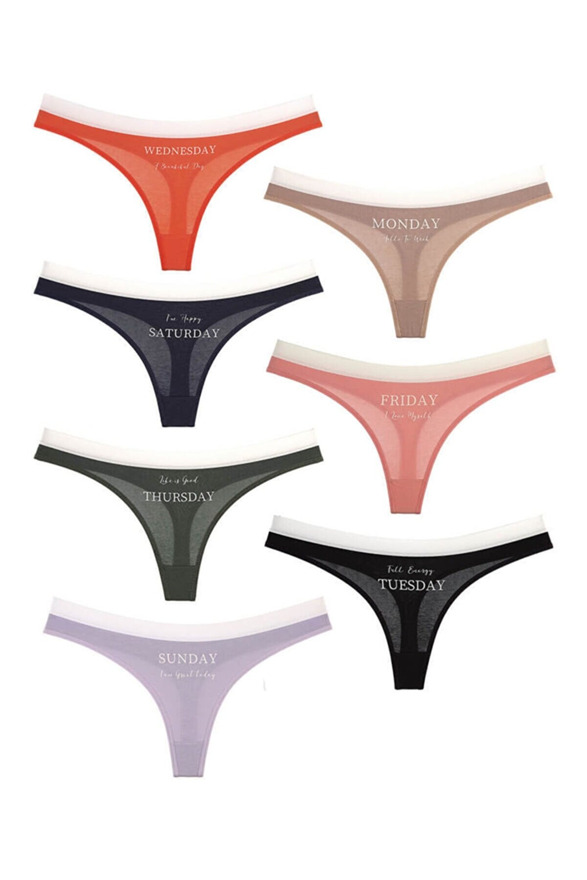 Panties / Ladies Underwear/thong /7 Days of the Week Women's Thong / Daily  Thong 