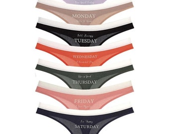 Panties / Ladies underwear/Thong /7 Days of the Week Women's Thong / Daily  Thong