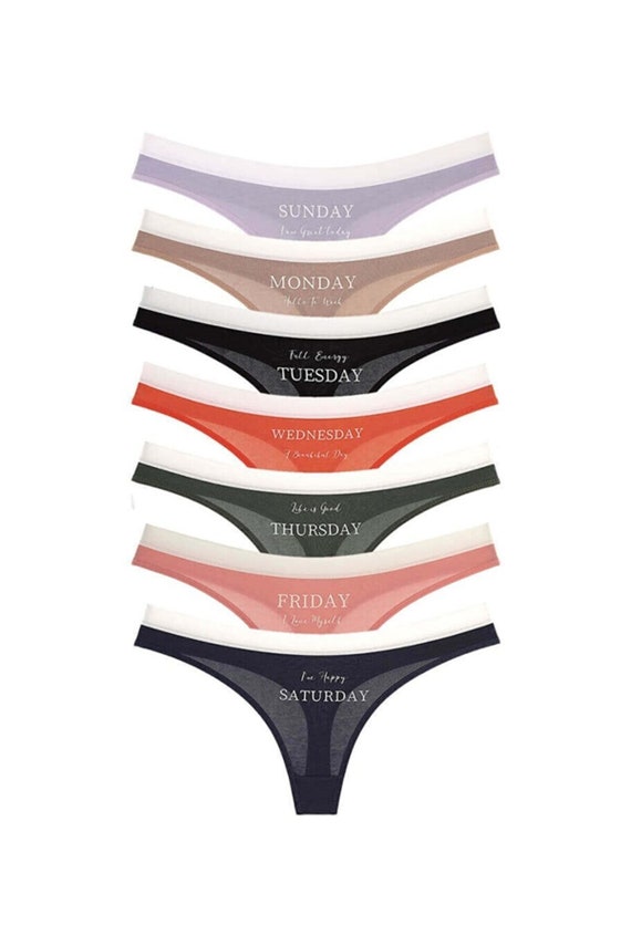 Panties / Ladies Underwear/thong /7 Days of the Week Women's Thong