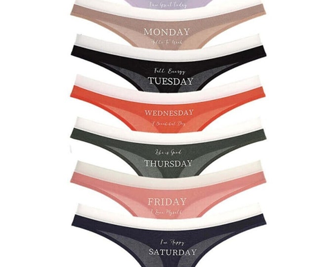 Days Of The Week Underwear Etsy