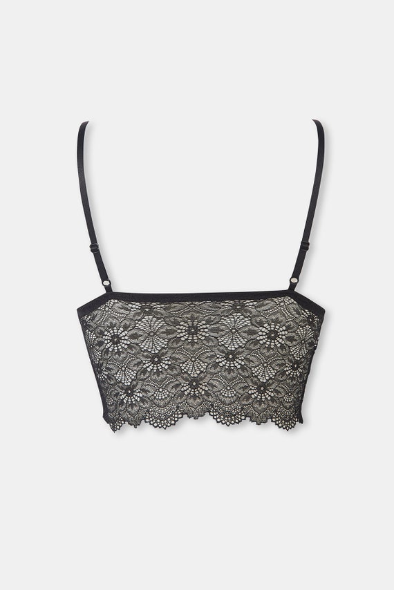 Black Lace Bralette // Black Underwired Bralette -  Canada